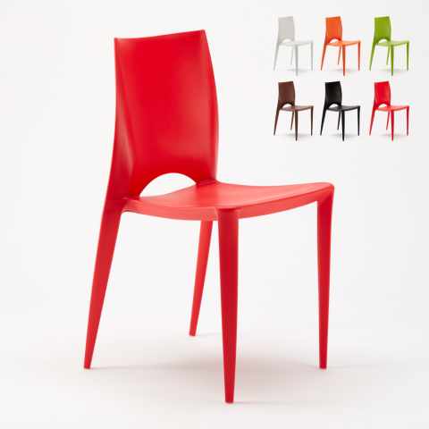 Coloured Plastic Design Chair for Garden Bars Restaurants Color Promotion