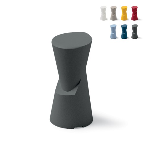 High stool outdoor bar lounge table in modern polyethylene Dot Promotion
