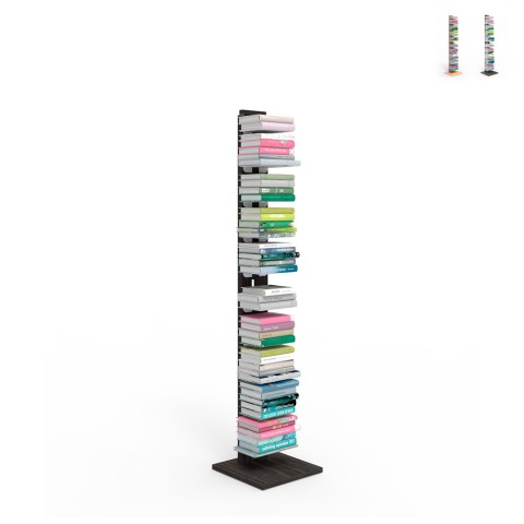 Vertical column bookcase h150cm wood 10 shelves Zia Ortensia MH Promotion