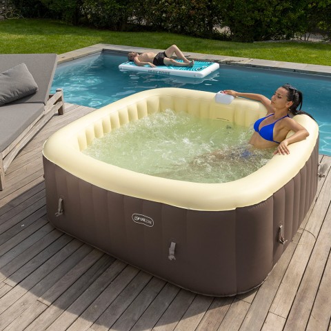 Square inflatable whirlpool SPA 6 persons 185x185cm EaseZone 7150015 Promotion