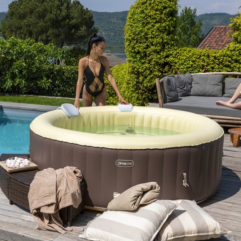 Inflatable round whirlpool bath 208x65cm 6 persons EaseZone 7150018 Promotion