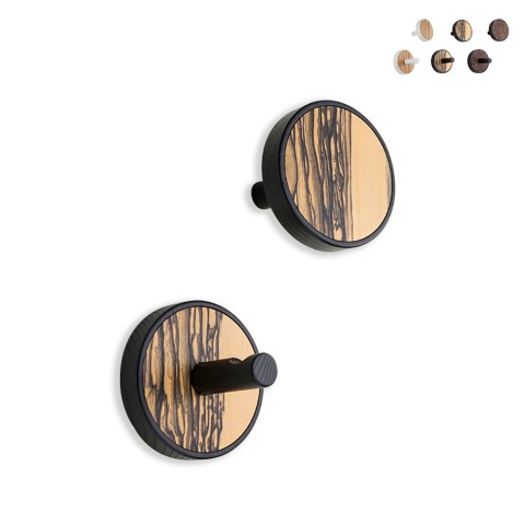 2 Elite inlaid wood in entrance wall design coat hooks Promotion