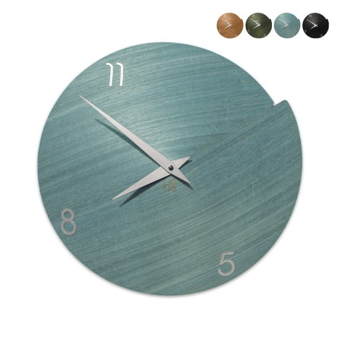 Round magnetic design wooden wall clock Vulcano Numbers Promotion