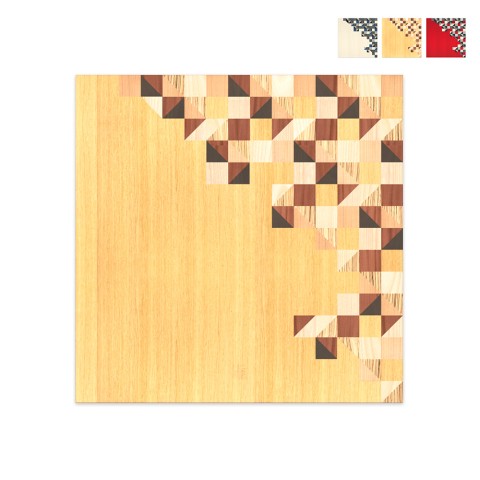 Modern design painting 75x75cm in inlaid wood Triangles Promotion