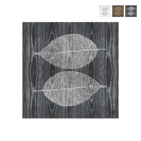 Modern design wooden painting leaf pattern 75x75cm Skeleton Promotion