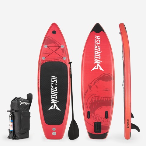 Inflatable SUP Stand Up Paddle Board for children 8'6" 260cm Red Shark Junior Promotion