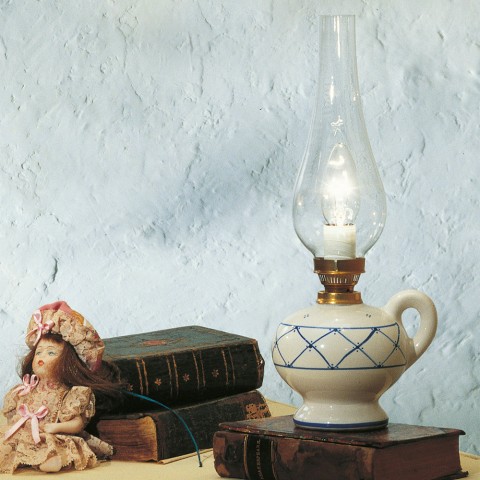 Classic vintage design glass and ceramic table lamp Pompei TA Promotion