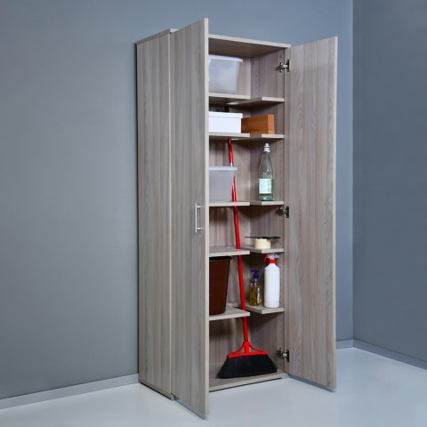 2 door 6 compartment multipurpose cupboard wood KimMopp 6OP Promotion