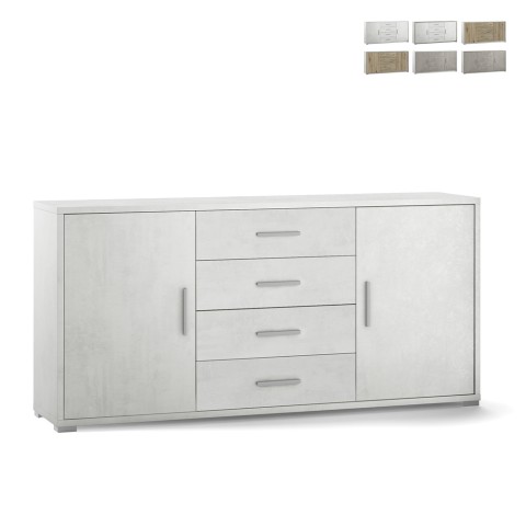 Modern sideboard 2 doors 4 drawers living room buffet unit Cleore Promotion