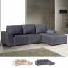 3-seater corner sofa with peninsula and armrests Diamante in fabric Promotion