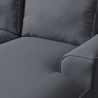 3-seater corner sofa with peninsula and armrests Diamante in fabric Offers