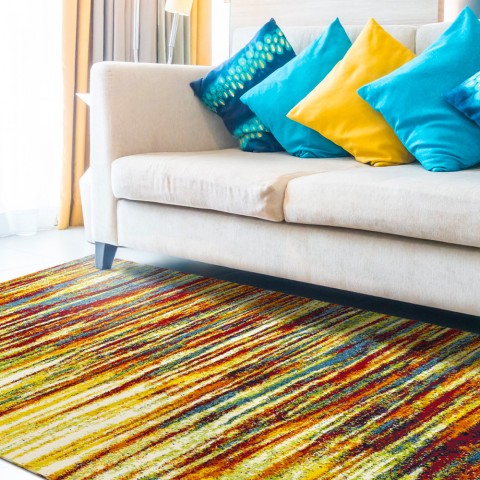 Rectangular Carpet Modern Design Living Room Office Art Line Color Promotion