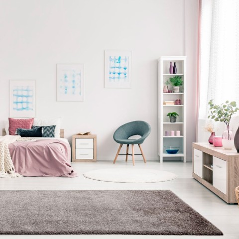 Rectangular Carpet Modern Design Solid Colour Living Room Trend Grey Promotion