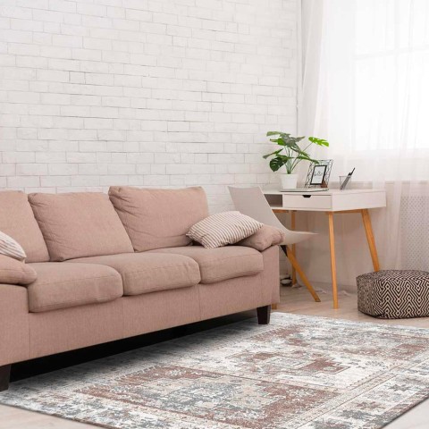 Modern Design Living Room Rug Victory Antique Brown Grey Promotion
