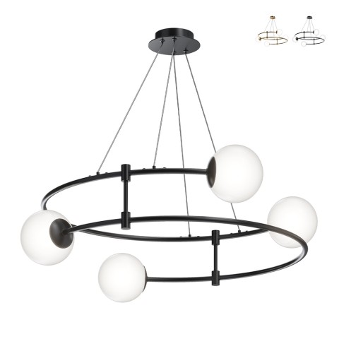 Chandelier Circles suspended modern 4 lights spheres matt Balance Maytoni Promotion