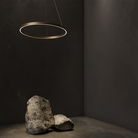 Minimal design LED circle ceiling chandelier Ø 60cm Rim Maytoni Promotion