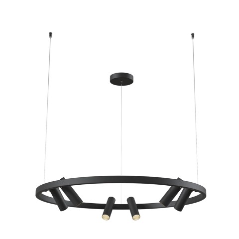 Black pendant chandelier with adjustable LED spotlights Satellite Maytoni Promotion