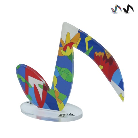 Pop art musical note sculpture coloured living room ornament Croma Promotion
