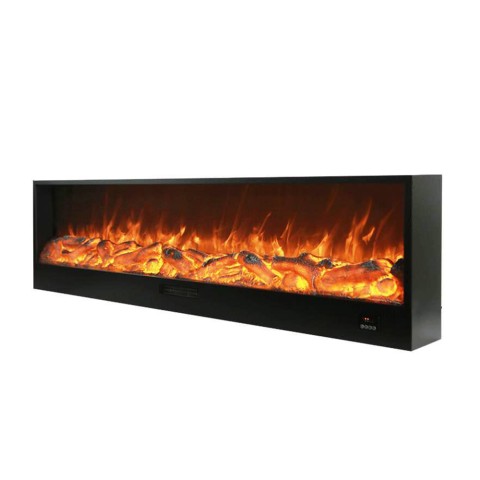 Recessed wall electric fireplace 180cm LED flame 1500W Amiata Promotion