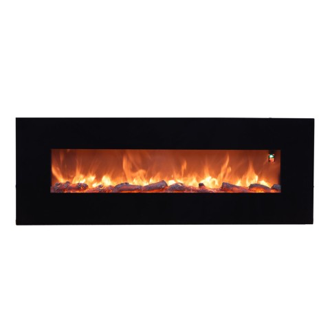 Modern wall-mounted electric fireplace with realistic flame 1500W Aprica Promotion