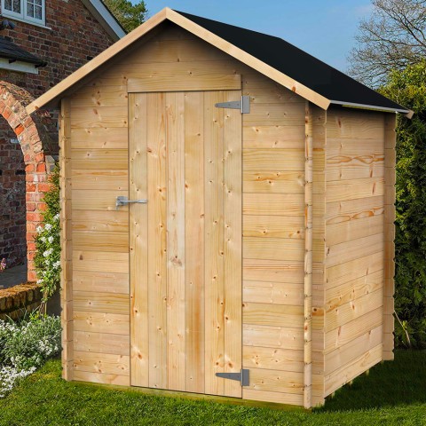 Wooden garden tool shed single door 146x130cm Marcella Promotion