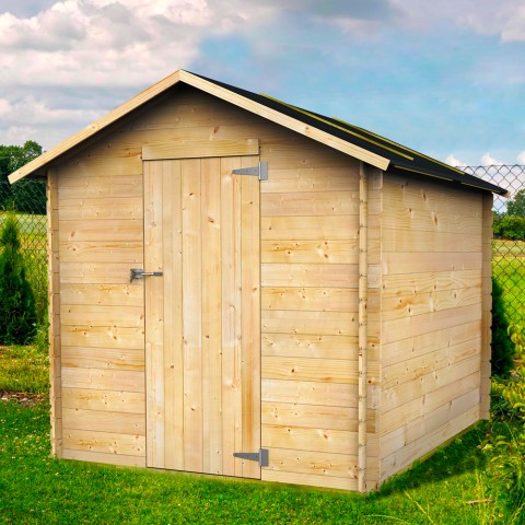 Wooden garden tool shed 178x218cm single door Formia Promotion