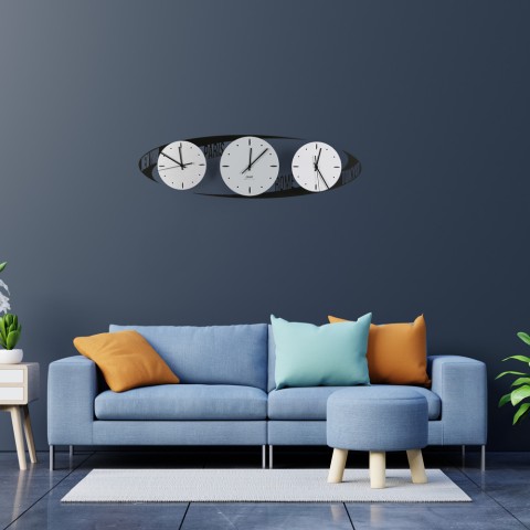Modern wall clock time zone dials Ceart Capitals Promotion