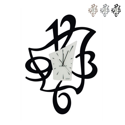 Modern decorative glass and metal wall clock Alfred Ceart Promotion