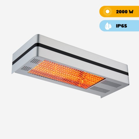 Infrared wall heater radiator 2000W IP65 with remote control Trias Promotion