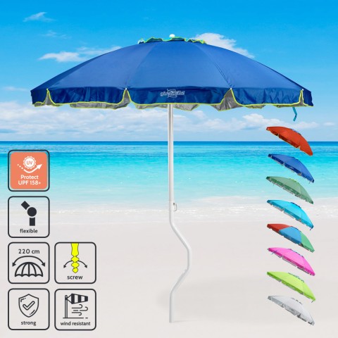 GiraFacile® 220cm Patented Beach Umbrella With UPF 158+ uv Protection Apollo Promotion