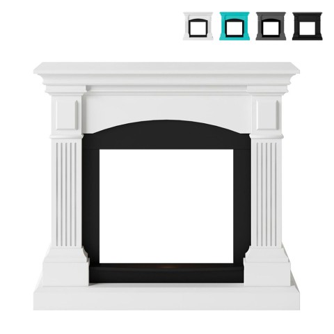 Classic wooden frame for floor-standing electric fireplace Cetona Sur Promotion