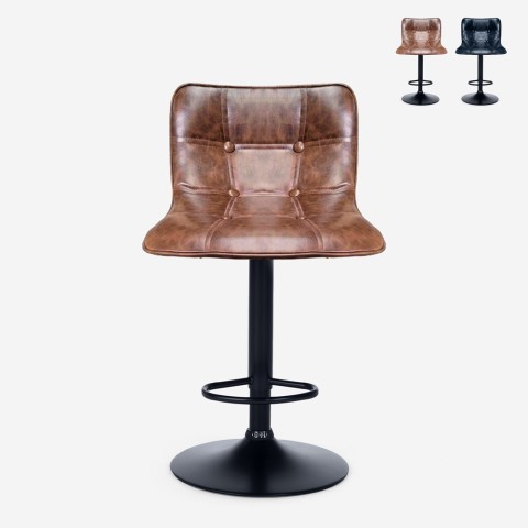High swivel bar stool modern industrial style kitchen Ruka Promotion
