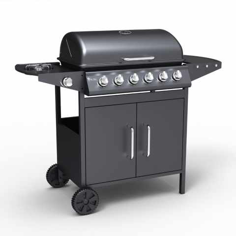 Gas Barbecue BBQ Stainless Steel 6+1 Burners and Barbecue Grill Jersey Promotion