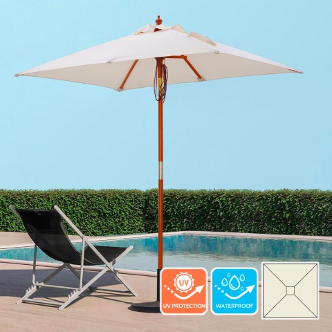 Wooden terrace garden umbrella central pole UV protection Ormond Promotion