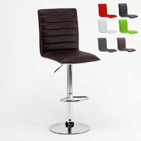 High fixed swivel adjustable kitchen bar stool with backrest Detroit Promotion