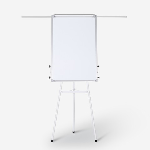 White extendable magnetic board 90x70cm with tripod and paper pad block Niels L Promotion