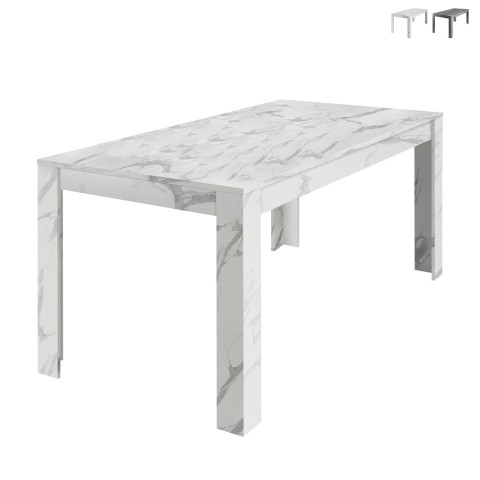 Dining room table 180x90cm modern marble effect Excelsior Promotion