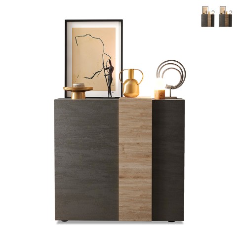 Living room mobile credenza 2 doors multipurpose modern 121x44x113cm Peak Promotion