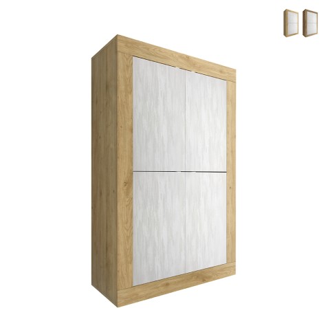 White 4-door credenza high storage cabinet Novia WB Basic Promotion