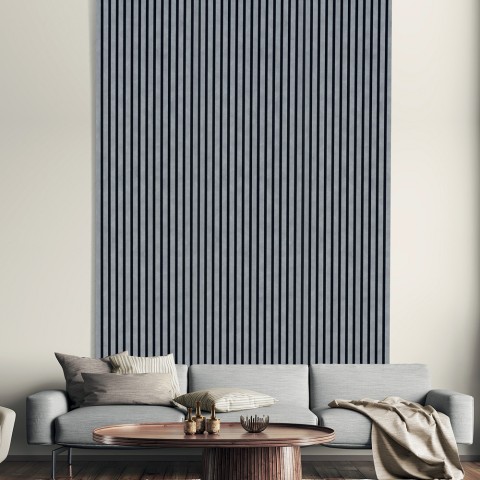 5 x sound-absorbing panel 120x57cm gray decorative K-C Promotion