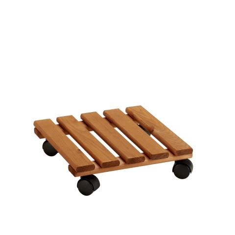 Plant Flower Pot Trolley 30x30cm in Wood with Videl QS Wheels Promotion