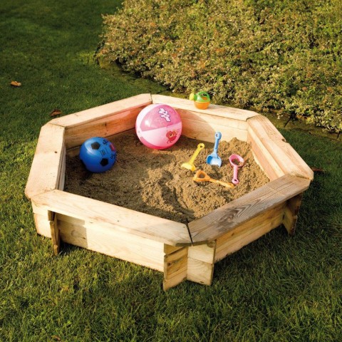 Wooden sandpit for children's outdoor garden 180x26cm Tuttifrutti Promotion