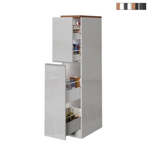 Mobile with 2 drawers spice rack modern kitchen 30x60x164.5 Trym Promotion