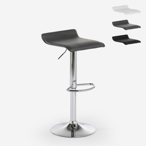 Modern minimalist rotating chrome metal stool Clayton Promotion