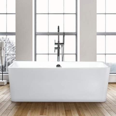 Icaria Modern Design Rectangular Freestanding Bathtub Promotion