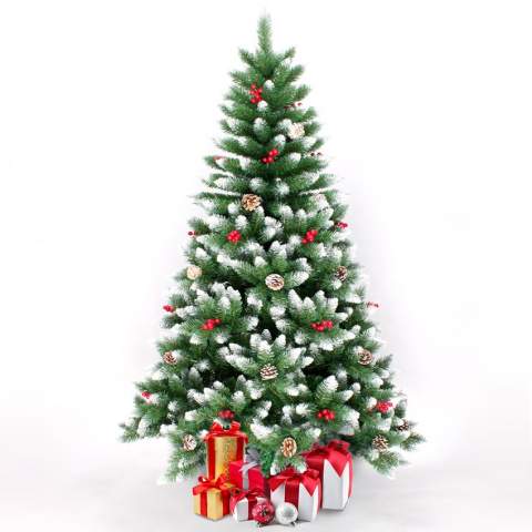 Artificial Christmas tree 240 cm with included decorations Oslo Promotion
