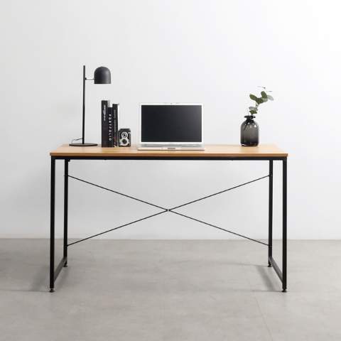 Industrial Desk 180x60 wood steel for study and office Wootop XL Promotion