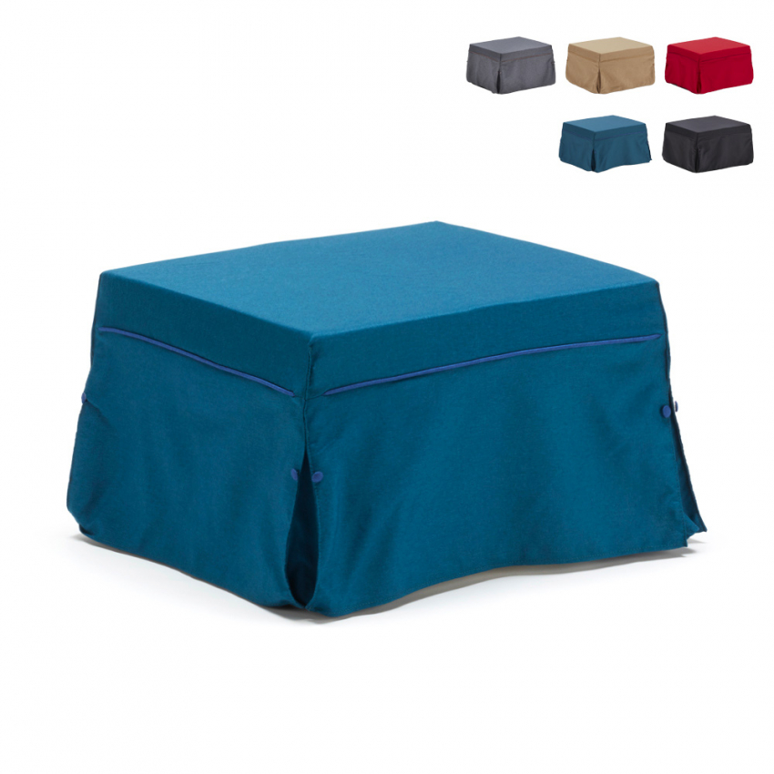 Pouf footrest with built-in folding bed Morfeo