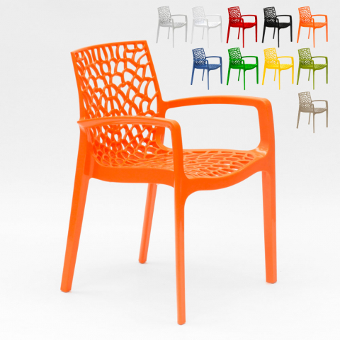 Polypropylene chairs with armrests garden bar Grand Soleil Gruvyer Arm Promotion