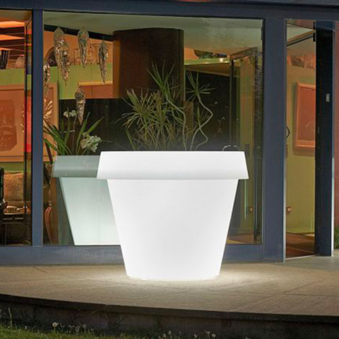 Large luminous plant pot vase design SLIDE Gio Tondo Promotion